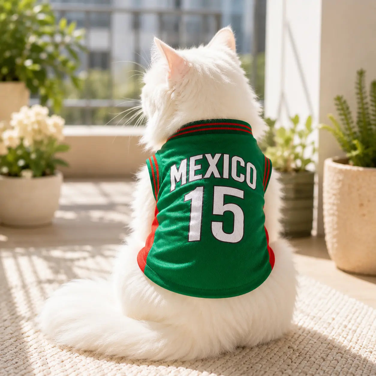 Pet Sports Jersey Shirt for Dogs and Cats, Lightweight Breathable Sleeveless Mesh Puppy Vest, Cute Soccer Style Pet Outfit for Small Medium Pets, Parties, Photos, Walks and Game Day