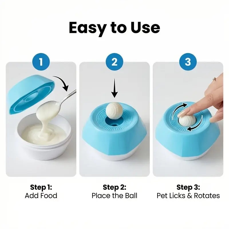 Pet Licking Mat for Teeth Care, Slow Feeder Pad for Dogs & Cats, Slow Feeder Bowl