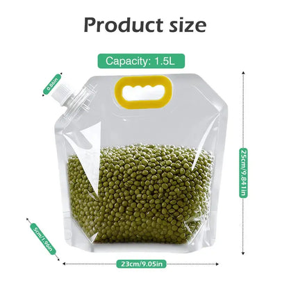 MREGB 5 Pack Reusable Food Sealed Bags. Leak Proof & Moisture Resistant Pet Feeding Containers for Dog and Cat. Eco-Friendly Liquid Safe Storage Pouches to Prevent Spillage. Perfect for Kibble and Treats.
