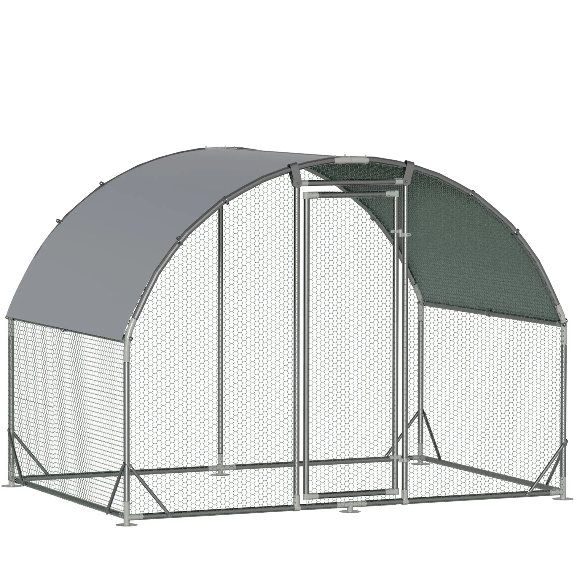 Large Metal Chicken Coop Dome Roof, Chicken Pen with Water-Resident and Anti-Uv Cover, Chicken Duck Rabbit Outdoor