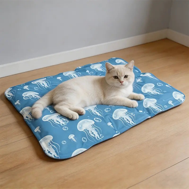 Large Thick Pet Ice Pad, Summer Cooling Mat for Cats, Waterproof Bite-Resistant, Leak-Proof, Anti-Sweat, Ideal for Hot Weather Relief, Home