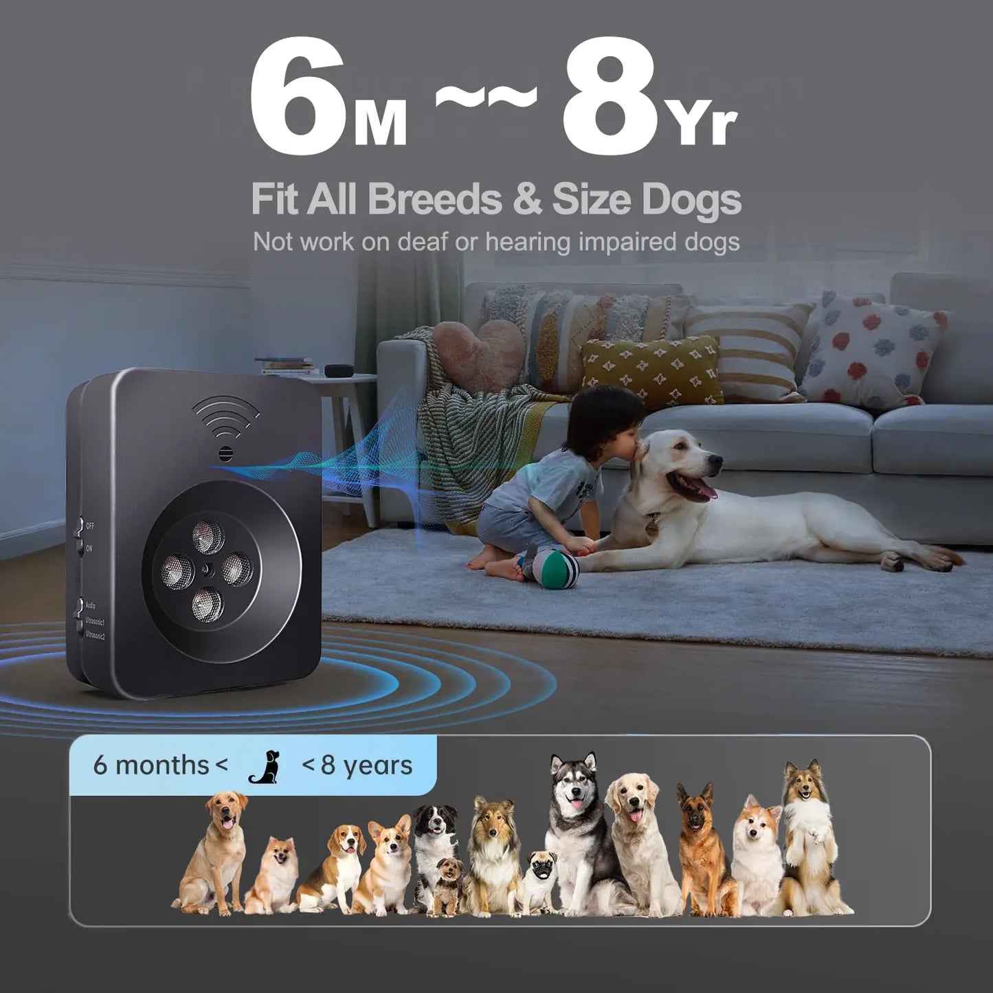 Anti Barking Device for Dogs Long Range 50Ft, Stop Dog Barks，Dog Barking Stopper, Bark Box, Barking Control Devices for Dog Training in Outdoor/Indoor