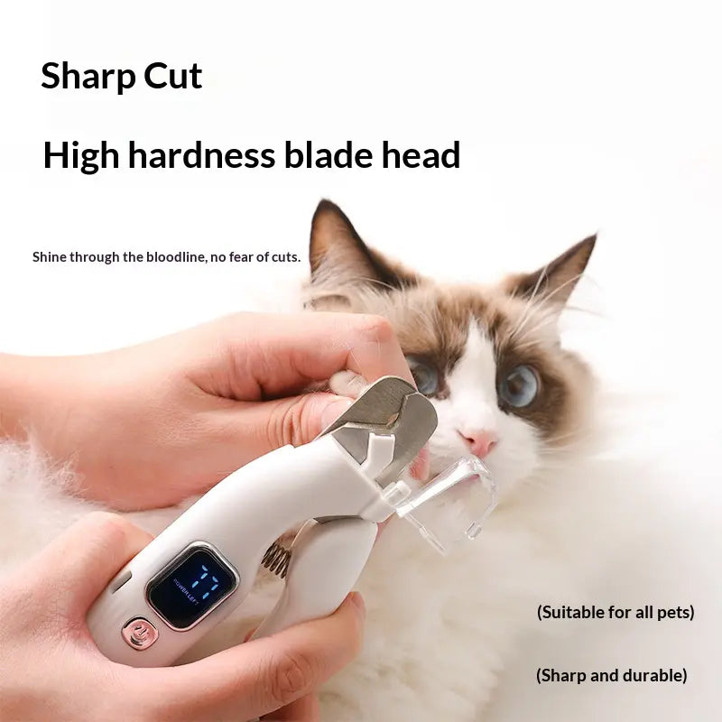2-In-1 Dog & Cat Nail Clipper and Grinder with LED Light, Low-Noise Electric Pet Nail Trimmer, Safety Lock & Nail Catcher, USB-C Rechargeable, 3 Grinding Ports for Cats & Small to Medium Dogs Tools Grooming