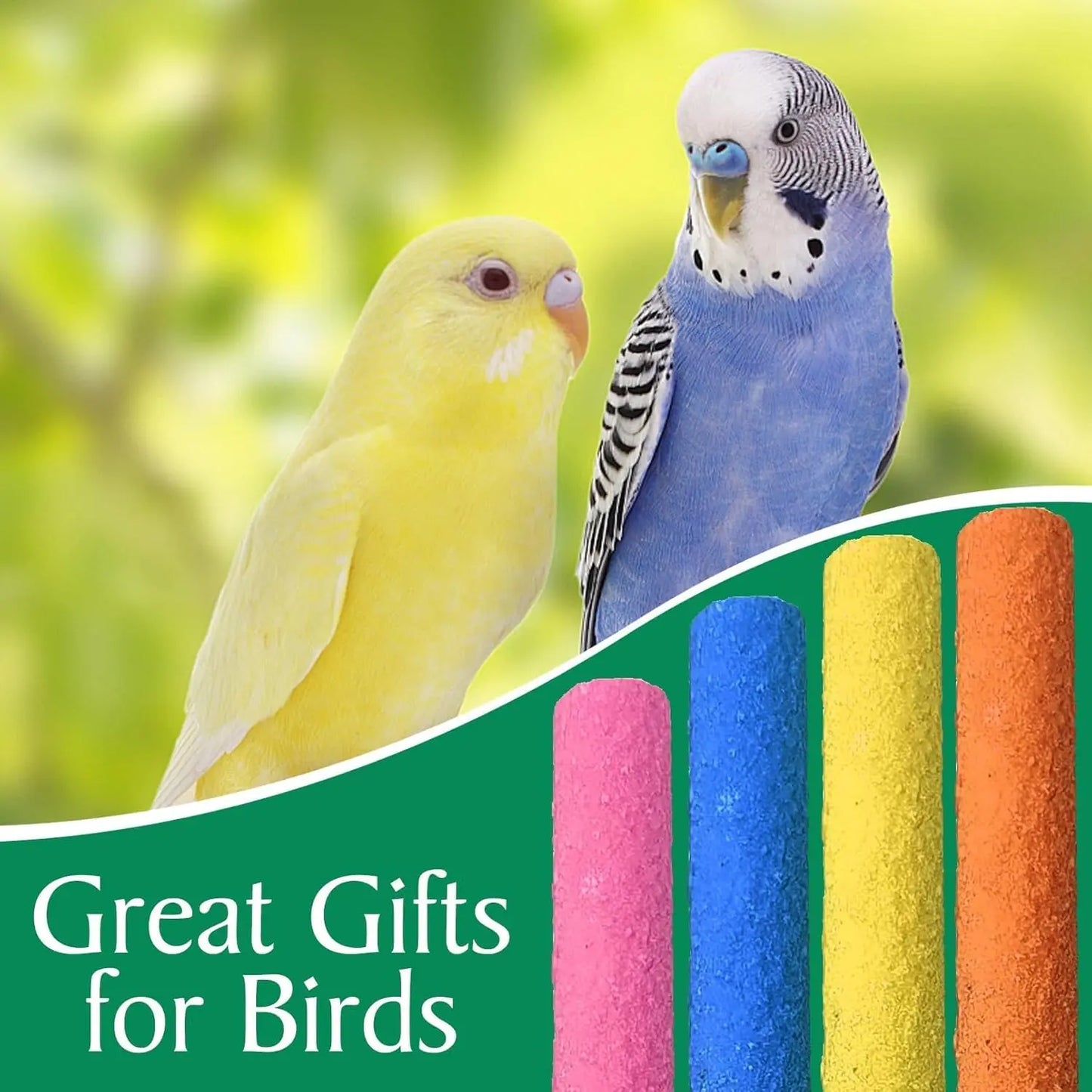 Hamiledy Bird Grinding Perch for Parrots Sand Bird Perches Claw Trim Cage Perches for Parakeets Cockatiels Lovebirds Canaries Green Cheeked Conures and Similarly Sized Birds(8 Pcs 0.78 in Diameter) : Pet Supplies, Waterproof, Interactive Toy