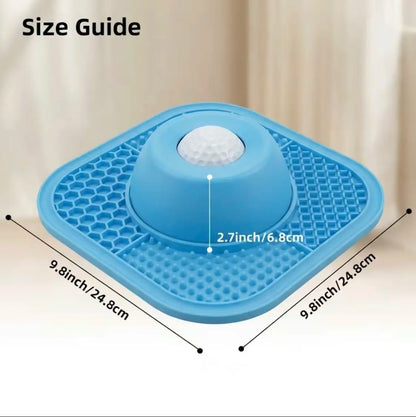 Slow Feeder Dog Bowls for Liquid Treat, Anti-Slip 【Entertained Ball-In】 Bone Broth Dog Lick Bowl, 3/4 Cup Yogurt Pup Lick Toy for Large Medium Small Breeds Dietary Supplement/Post-Op Nutrition Pet Stuff Dogaccessories