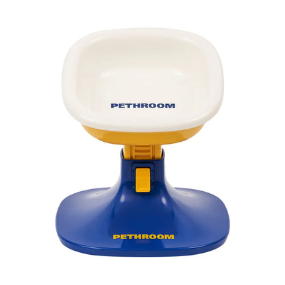 PETHROOM Well Fit & Bowl Set - Adjustable Height, Tilt, Stable Non-Slip Feeding Stand for Dogs & Cats + Durable Ceramic Cat & Dog Food Bowl