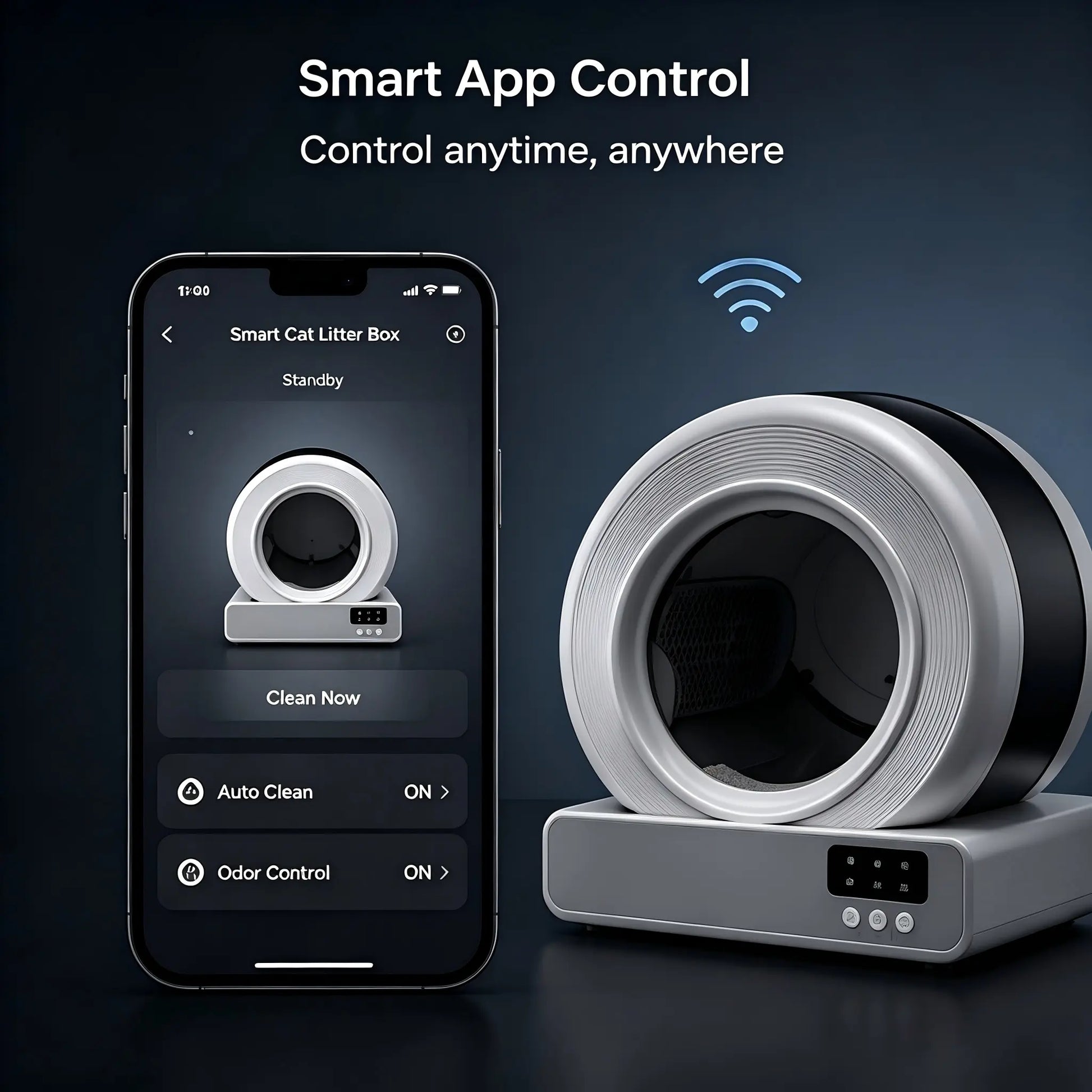 Pawtech Smart Low-Noise Auto-Cleaning Cat Litter Box (60L) - 2.4G Wifi App-Controlled, Equipped with Smart Sensors, Safety Protection, Easy Maintenance #Catlitterbox#Smartlitterbox#Petessentials#Catlovers# Dream Cat Automatic Litterbox