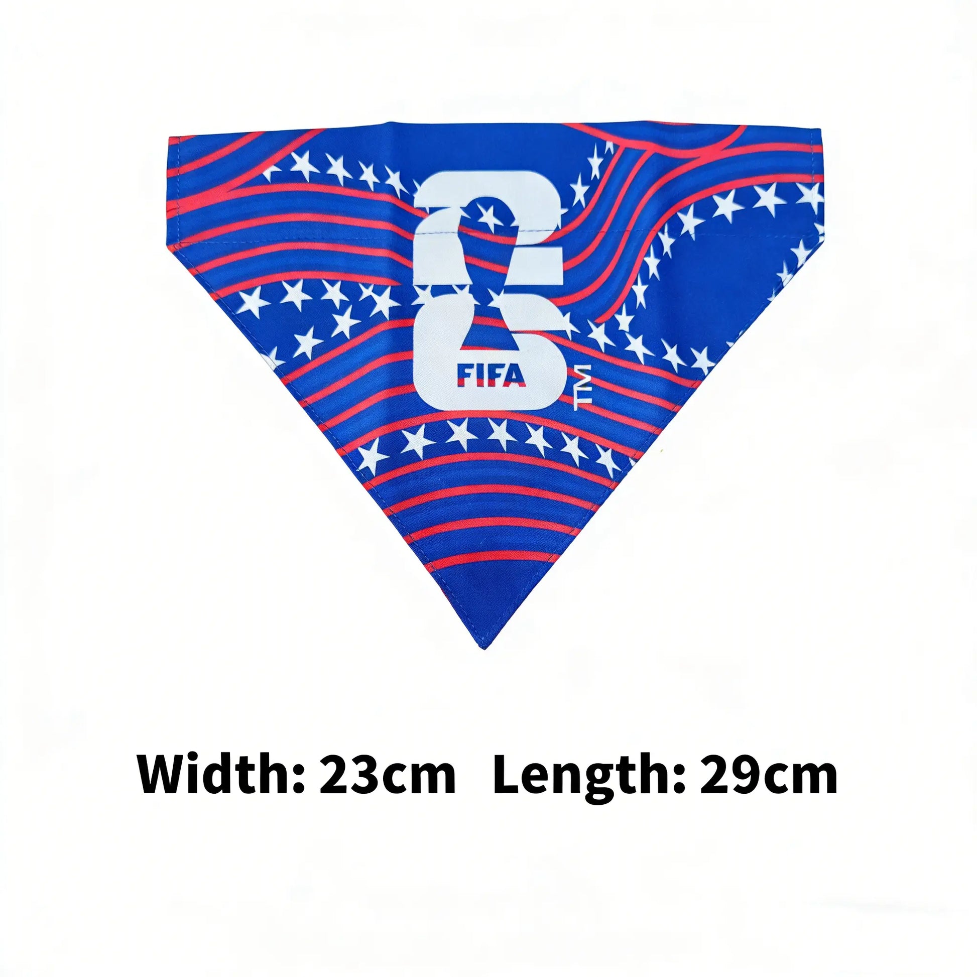 2PC 2026 World Cup FIFA Official Licensed Pet Products 2-In-1 Reversible Dog Bandana Durable Adjustable Pet Dog Collar & Leash Set