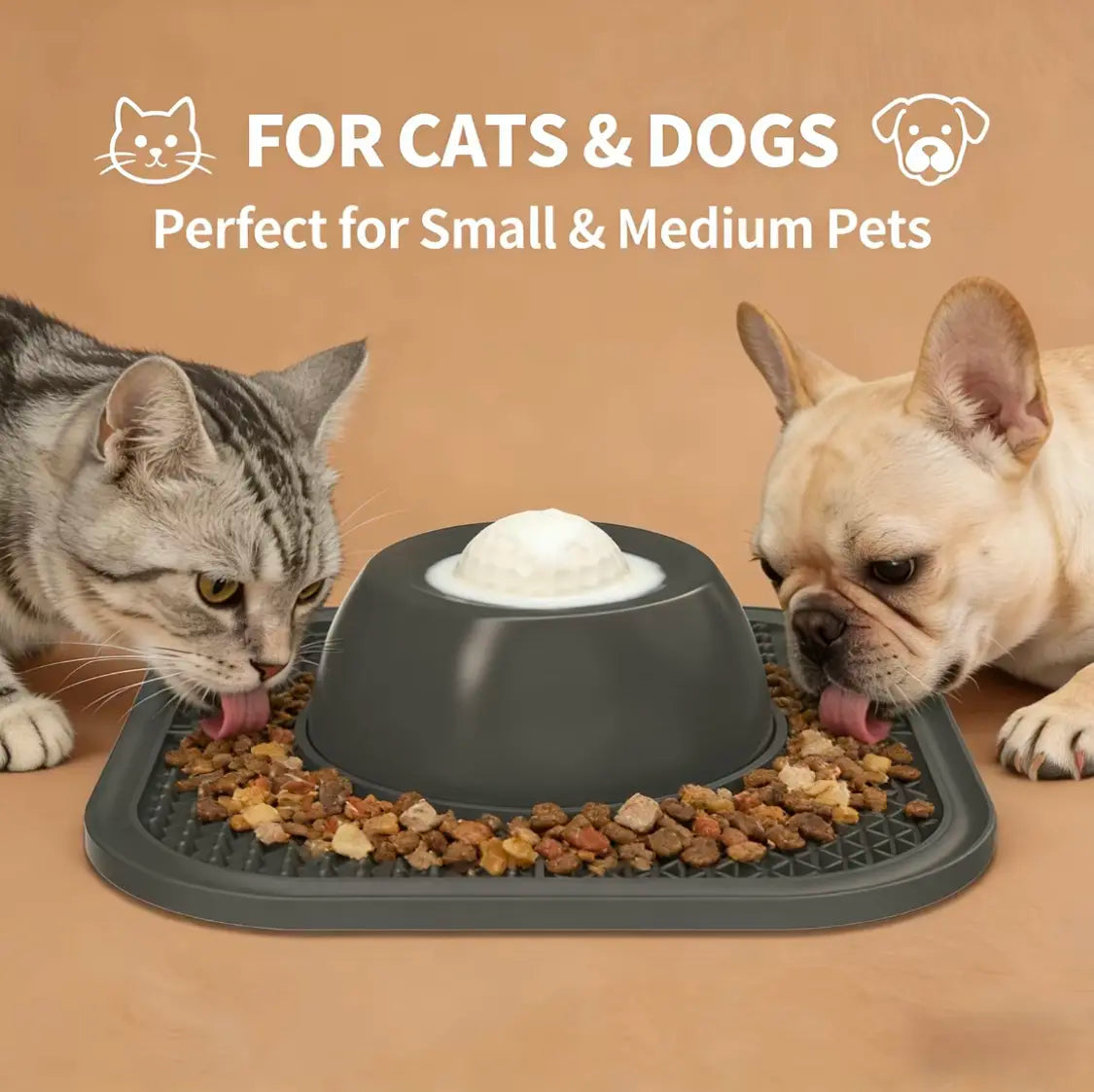 Slow Feeder Dog Bowls for Liquid Treat, Anti-Slip 【Entertained Ball-In】 Bone Broth Dog Lick Bowl, 3/4 Cup Yogurt Pup Lick Toy for Large Medium Small Breeds Dietary Supplement/Post-Op Nutrition Pet Stuff Dogaccessories