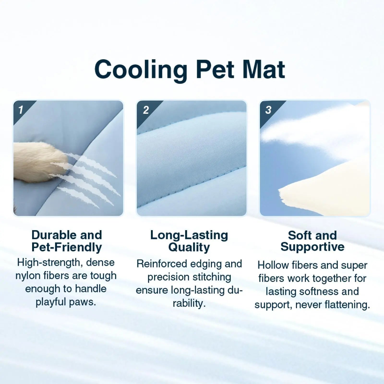 Vagascape Eco-Friendly Gel-Free Cooling Pet Mat for Large Dogs - Nylon & Cotton Geometric Design, Portable Machine-Washable Durable Pad for Hikes & Camping, #Pettok Viral Summer Dog Essential