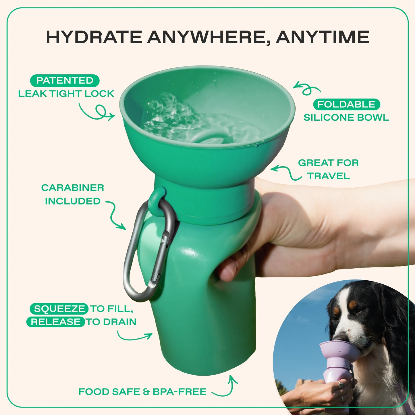 Tiktok Exclusive: 20Oz Flip Dog Travel Water Bottles (Set of 2)