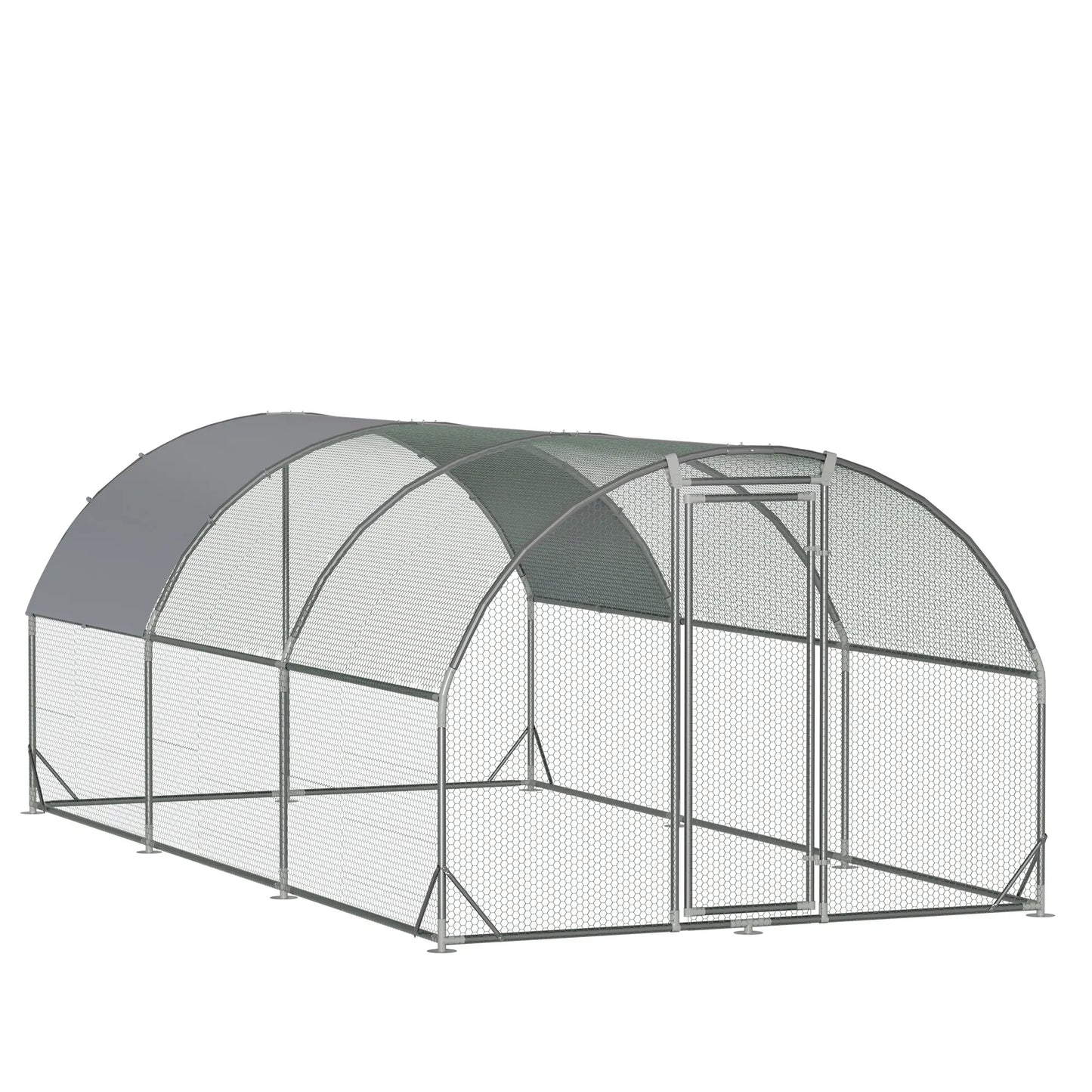 Large Metal Chicken Coop Dome Roof, Chicken Pen with Water-Resident and Anti-Uv Cover, Chicken Duck Rabbit Outdoor