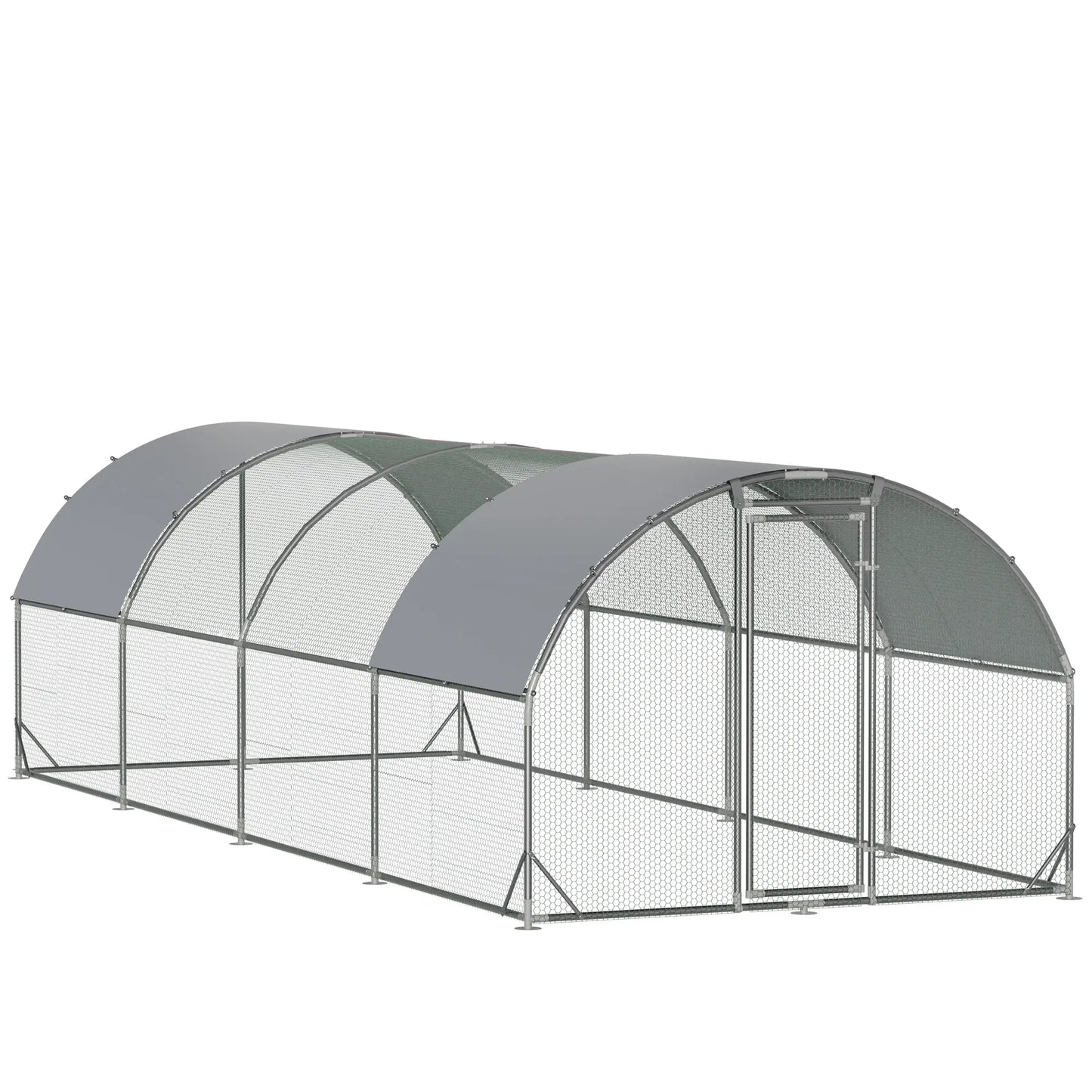 Large Metal Chicken Coop Dome Roof, Chicken Pen with Water-Resident and Anti-Uv Cover, Chicken Duck Rabbit Outdoor