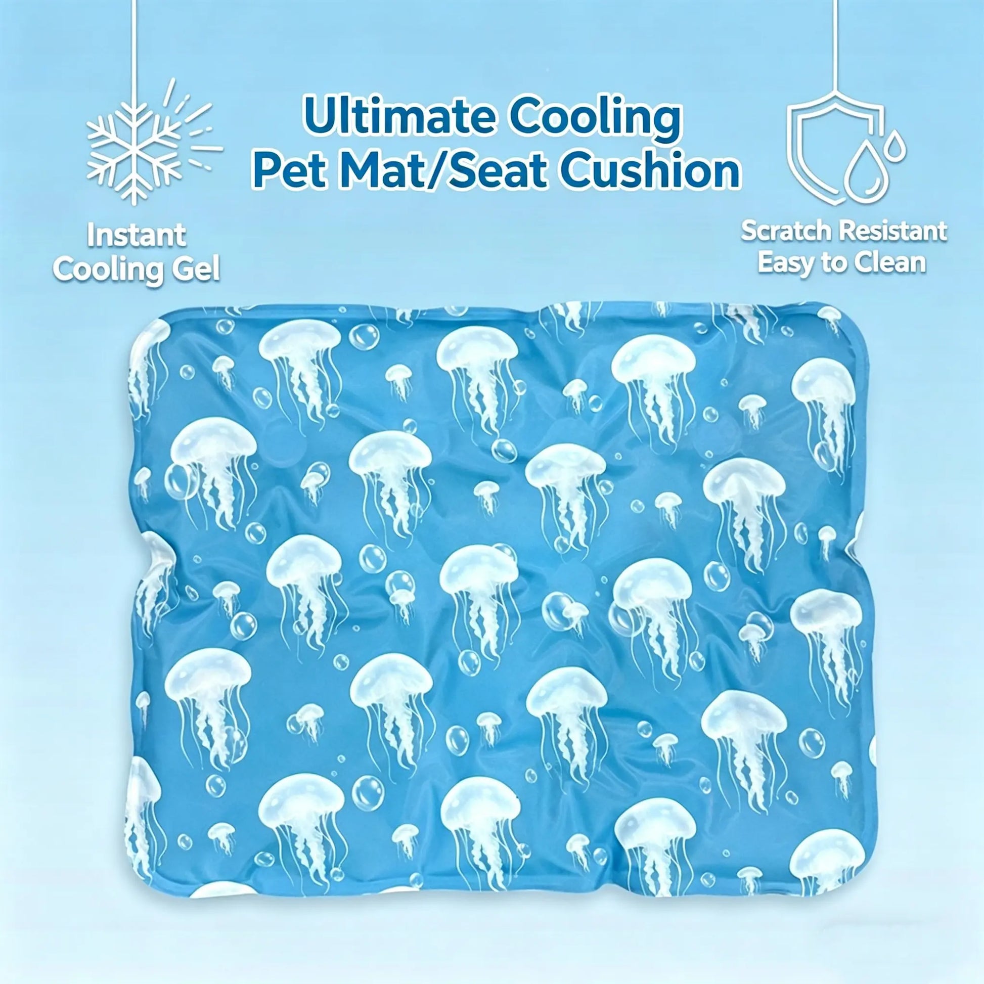 Large Thick Pet Ice Pad, Summer Cooling Mat for Cats, Waterproof Bite-Resistant, Leak-Proof, Anti-Sweat, Ideal for Hot Weather Relief, Home