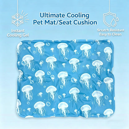 Large Thick Pet Ice Pad, Summer Cooling Mat for Cats, Waterproof Bite-Resistant, Leak-Proof, Anti-Sweat, Ideal for Hot Weather Relief, Home
