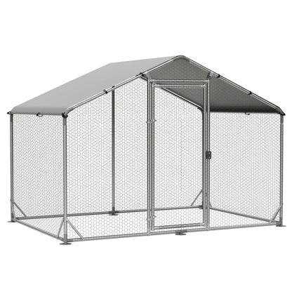 Large Metal Chicken Coop Dome Roof, Chicken Pen with Water-Resident and Anti-Uv Cover, Chicken Duck Rabbit Outdoor