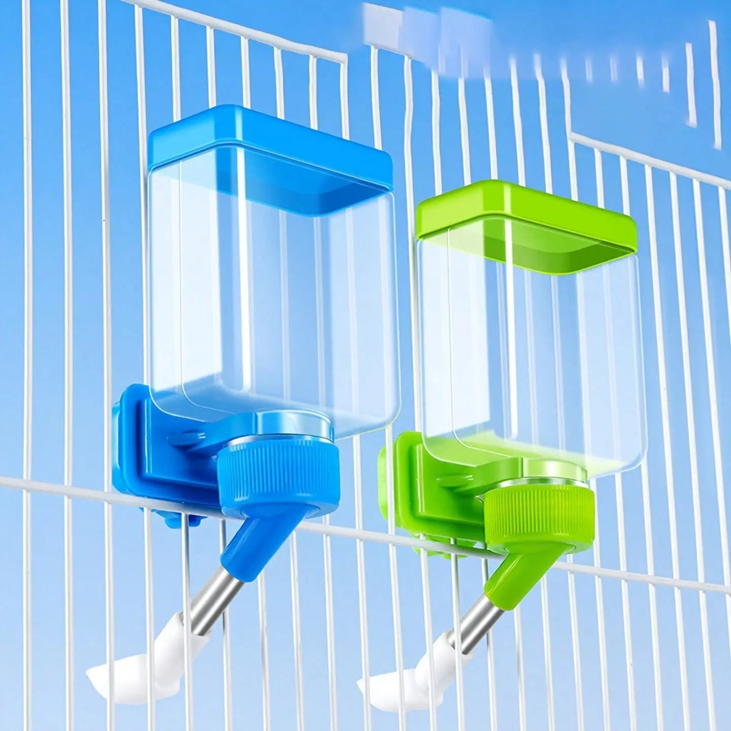 Automatic Bird Watering System, Self-Feeding Device for Small Birds, Cage Accessories, Pigeon Feeder, Cage Mounted Feeder, Parrot Feeder, Bird Feeders, Bird Feeding Tool, Essential Pet Supplies