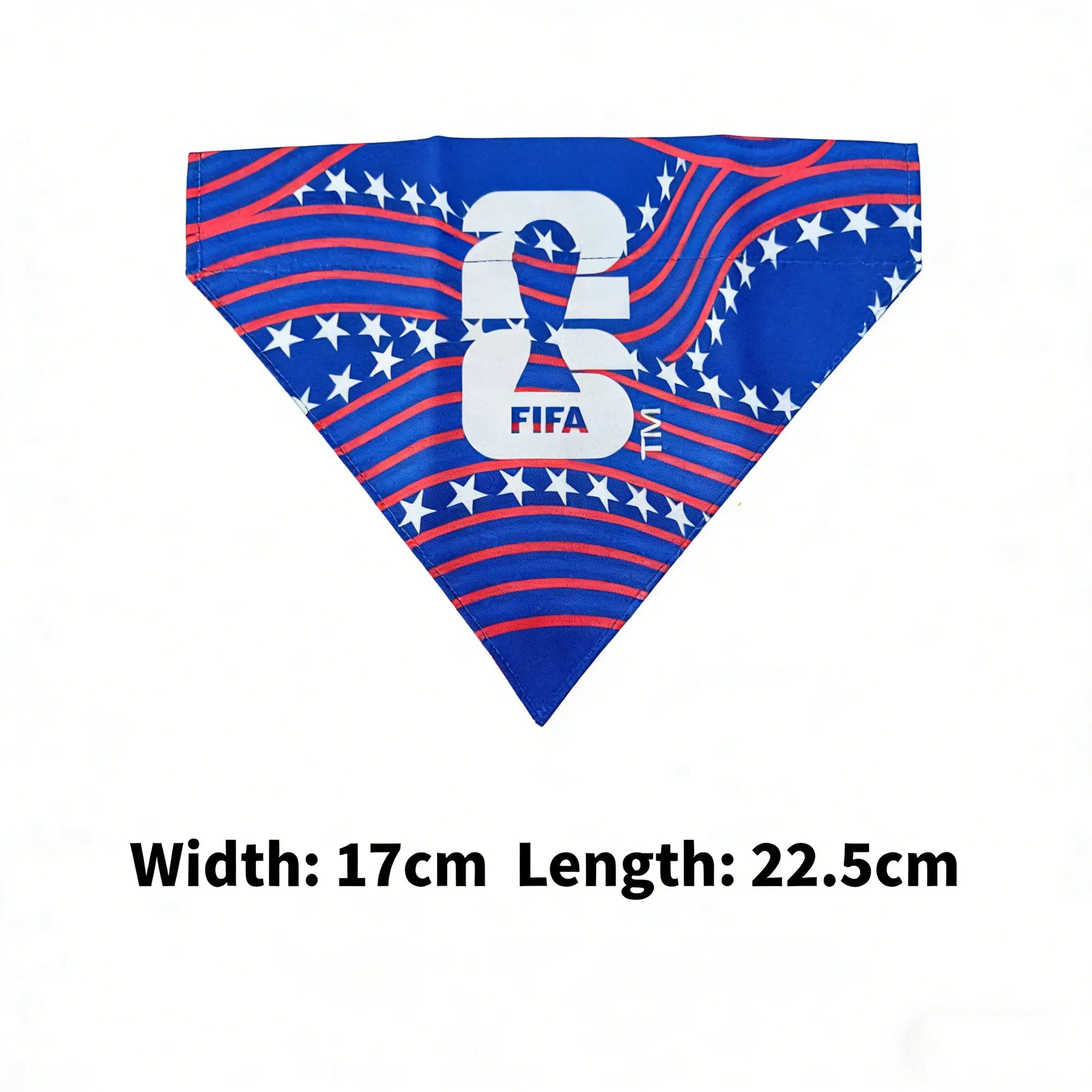 2PC 2026 World Cup FIFA Official Licensed Pet Products 2-In-1 Reversible Dog Bandana Durable Adjustable Pet Dog Collar & Leash Set