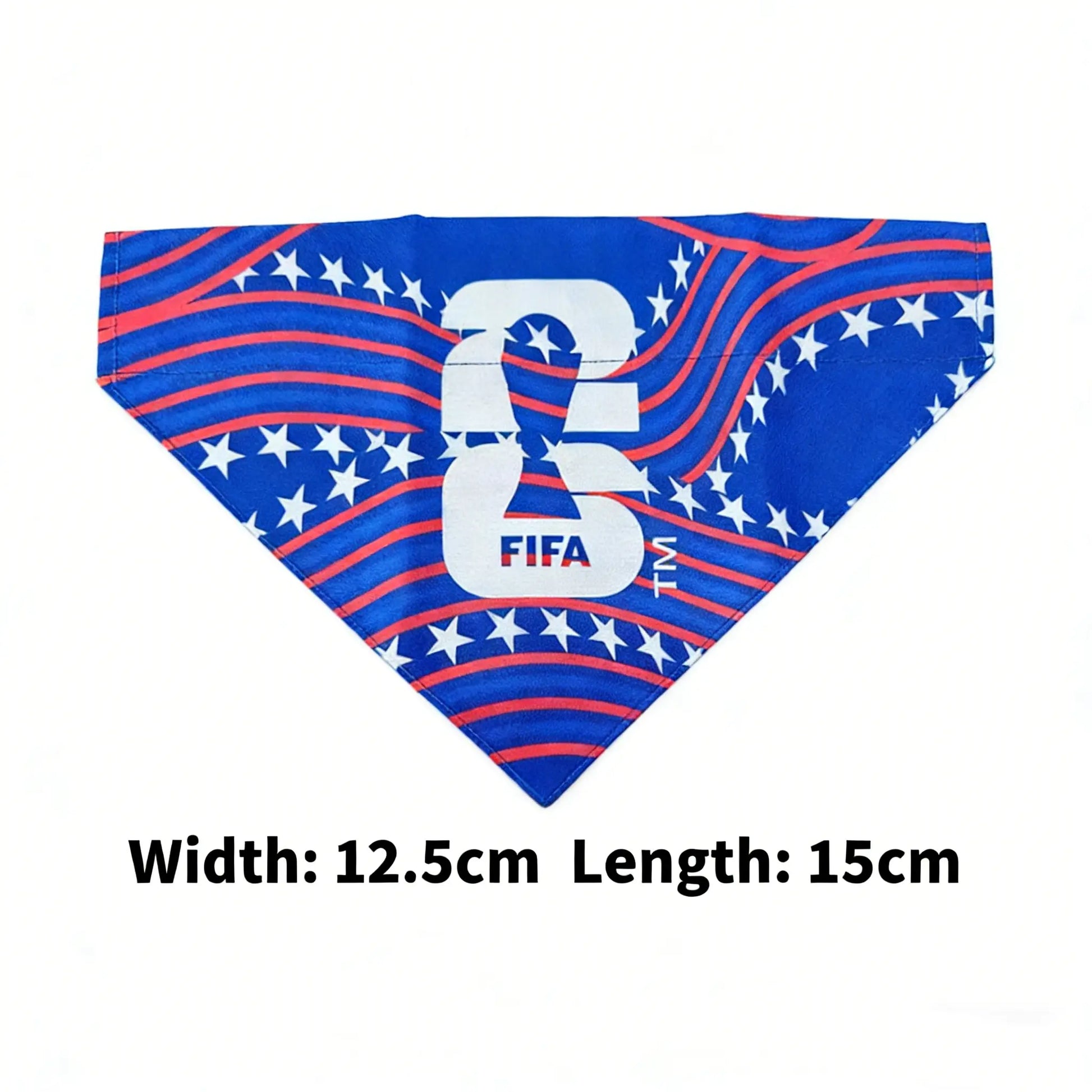 2PC 2026 World Cup FIFA Official Licensed Pet Products 2-In-1 Reversible Dog Bandana Durable Adjustable Pet Dog Collar & Leash Set
