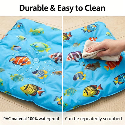 Large Thick Pet Ice Pad, Summer Cooling Mat for Cats, Waterproof Bite-Resistant, Leak-Proof, Anti-Sweat, Ideal for Hot Weather Relief, Home
