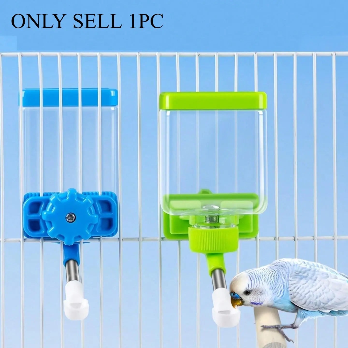 Automatic Bird Watering System, Self-Feeding Device for Small Birds, Cage Accessories, Pigeon Feeder, Cage Mounted Feeder, Parrot Feeder, Bird Feeders, Bird Feeding Tool, Essential Pet Supplies