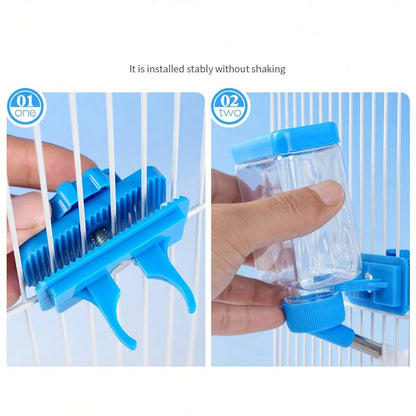 Automatic Bird Watering System, Self-Feeding Device for Small Birds, Cage Accessories, Pigeon Feeder, Cage Mounted Feeder, Parrot Feeder, Bird Feeders, Bird Feeding Tool, Essential Pet Supplies