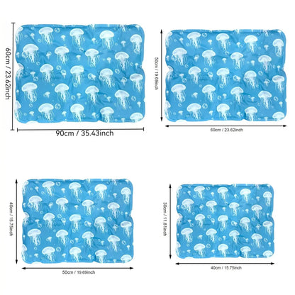 Large Thick Pet Ice Pad, Summer Cooling Mat for Cats, Waterproof Bite-Resistant, Leak-Proof, Anti-Sweat, Ideal for Hot Weather Relief, Home